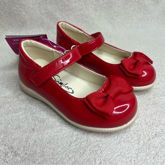 Samilor Other - Samilor Bow Mary Janes Dress Shoes-Red-Toddler 9-Christmas-Holiday-Festive-Party